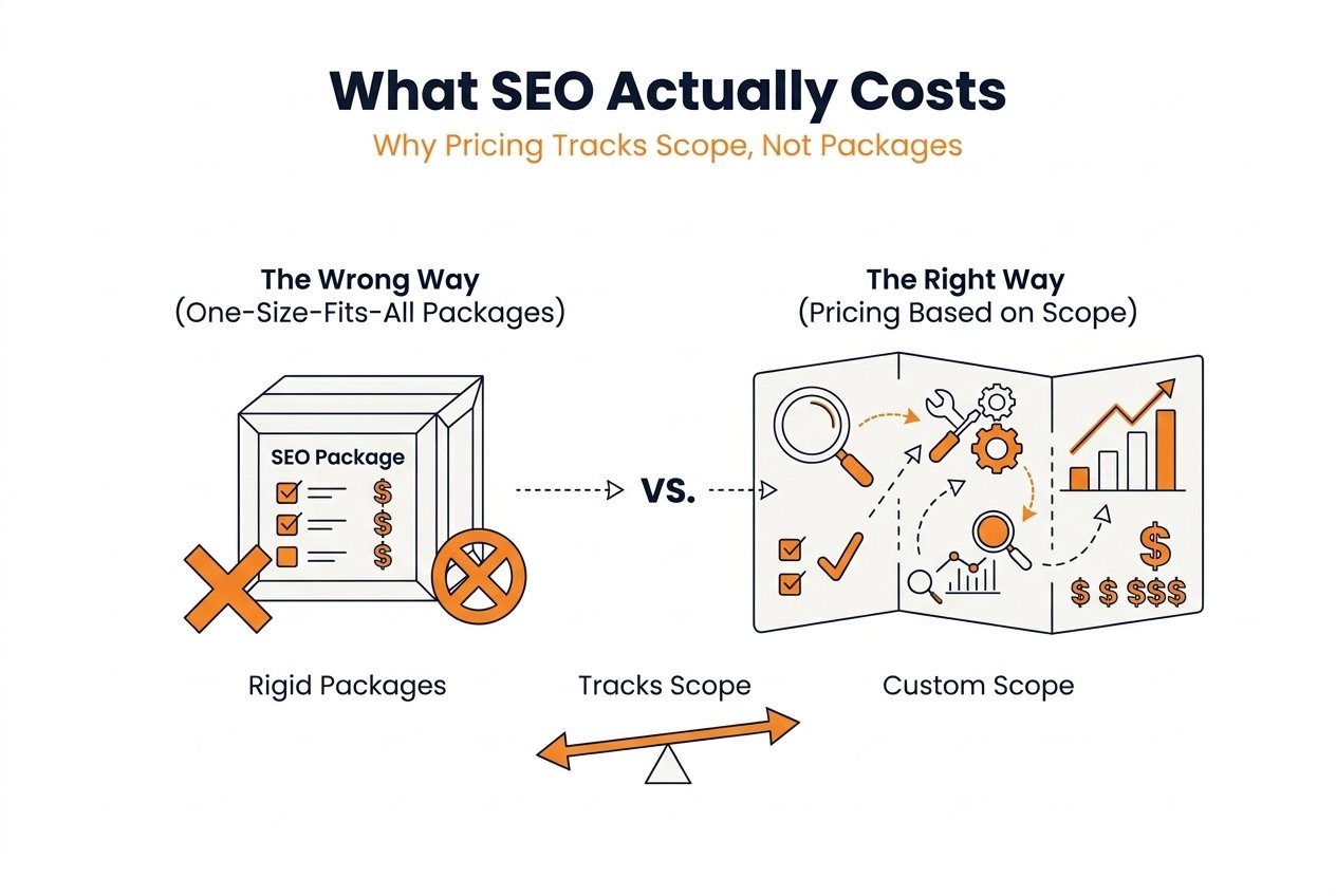 What SEO Actually Costs: Why Pricing Tracks Scope, Not Packages